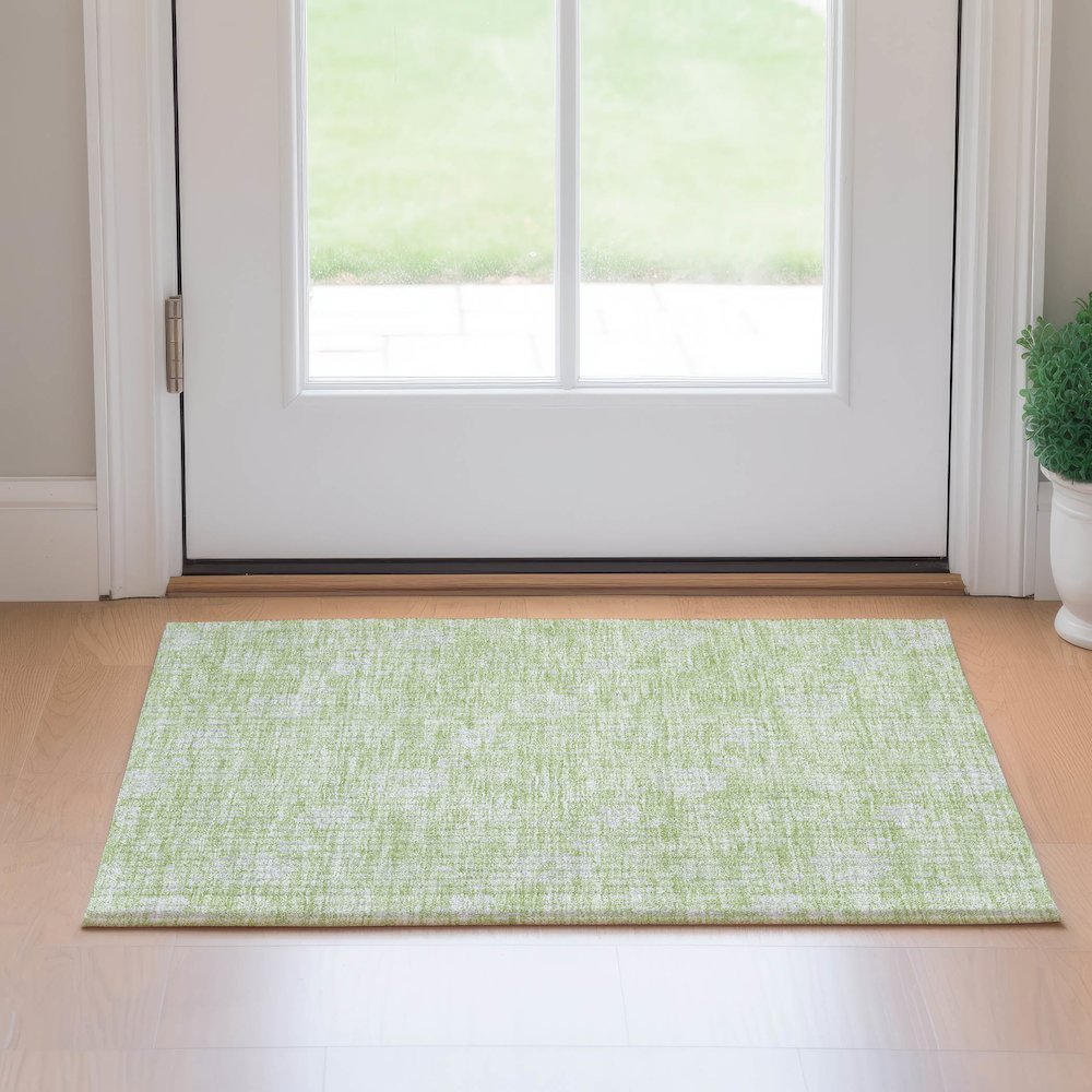 Premium Machine Washable Mayfield AMF681 Aloe 1'8" x 2'6" Rug. Picture 5