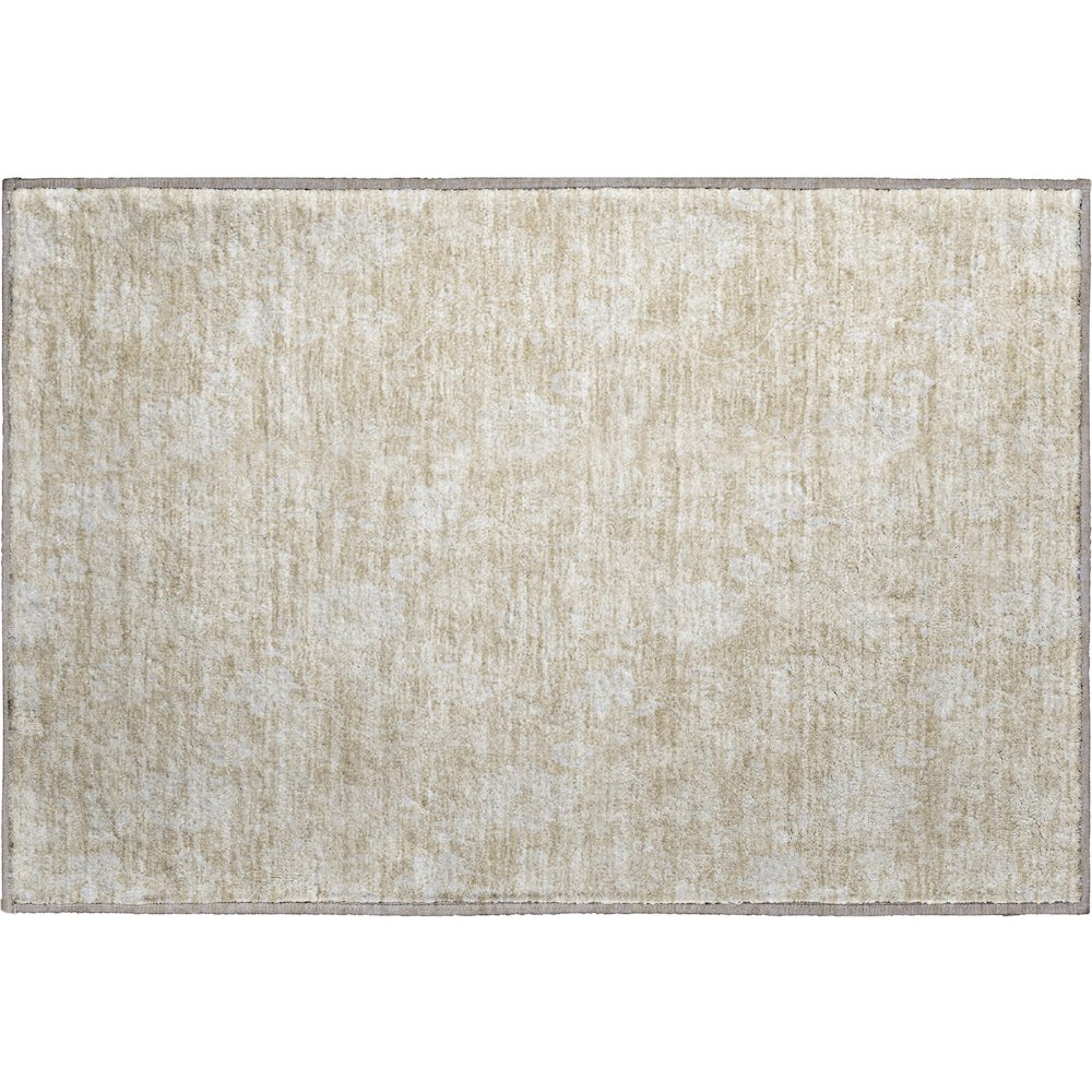 Premium Machine Washable Mayfield AMF681 Beige 1'8" x 2'6" Rug. Picture 1