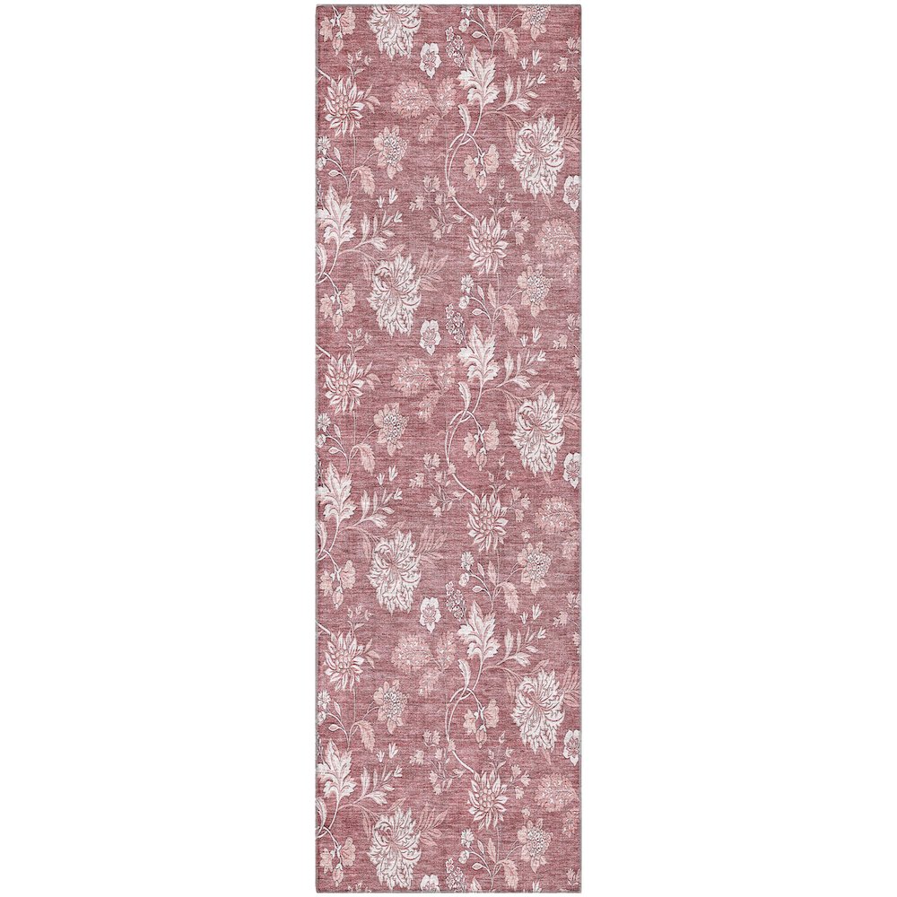 Premium Machine Washable Mayfield AMF681 Blush 2'3" x 7'6" Runner Rug. Picture 1