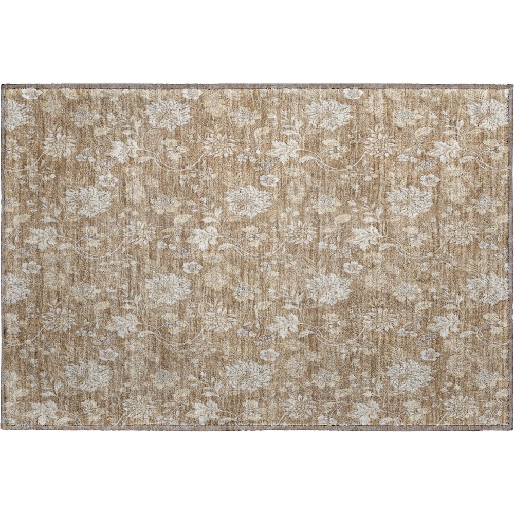 Premium Machine Washable Mayfield AMF681 Copper 1'8" x 2'6" Rug. Picture 1