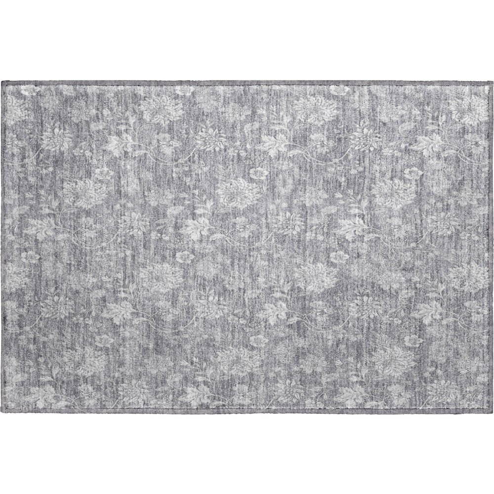 Premium Machine Washable Mayfield AMF681 Gray 1'8" x 2'6" Rug. Picture 1