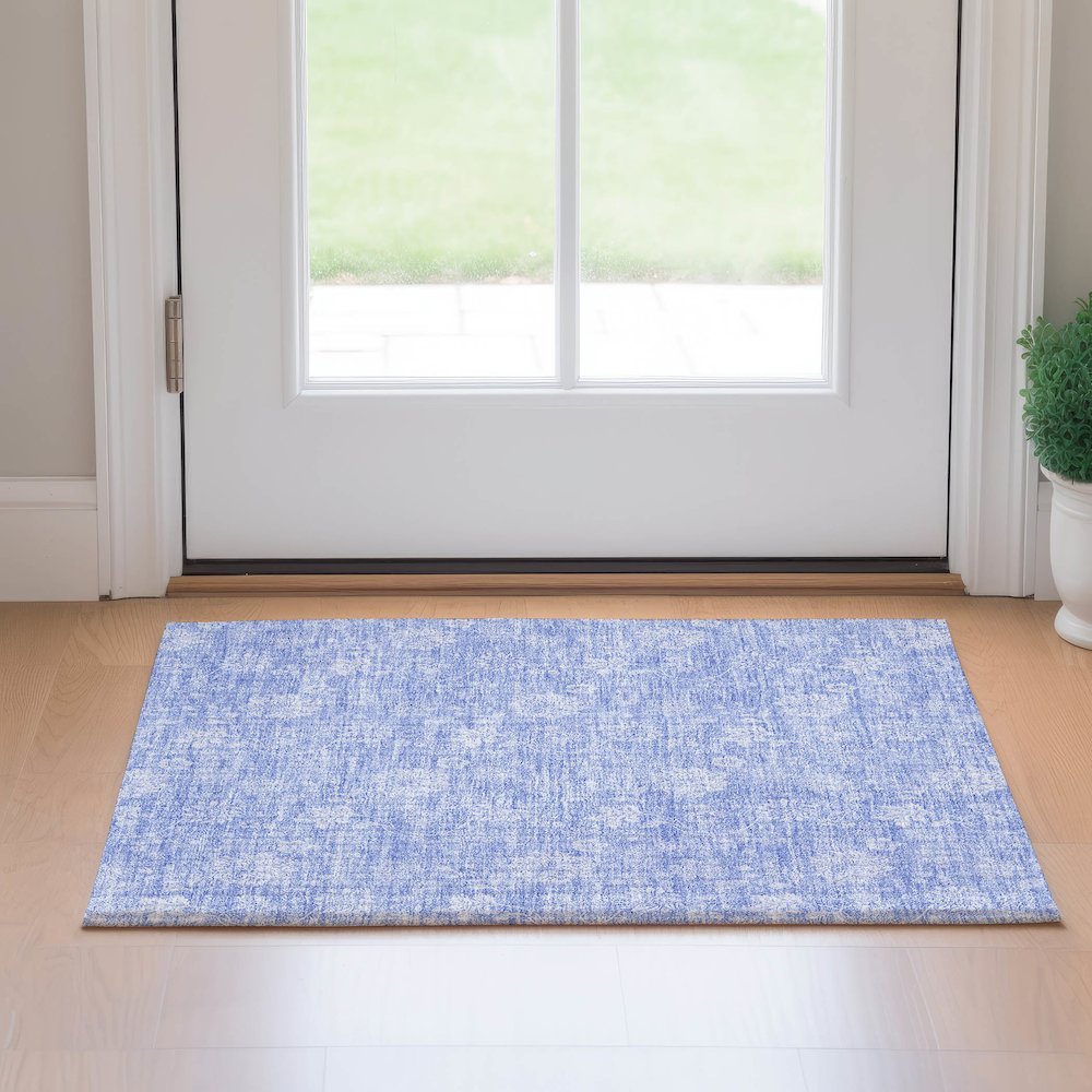 Premium Machine Washable Mayfield AMF681 Sky 1'8" x 2'6" Rug. Picture 5