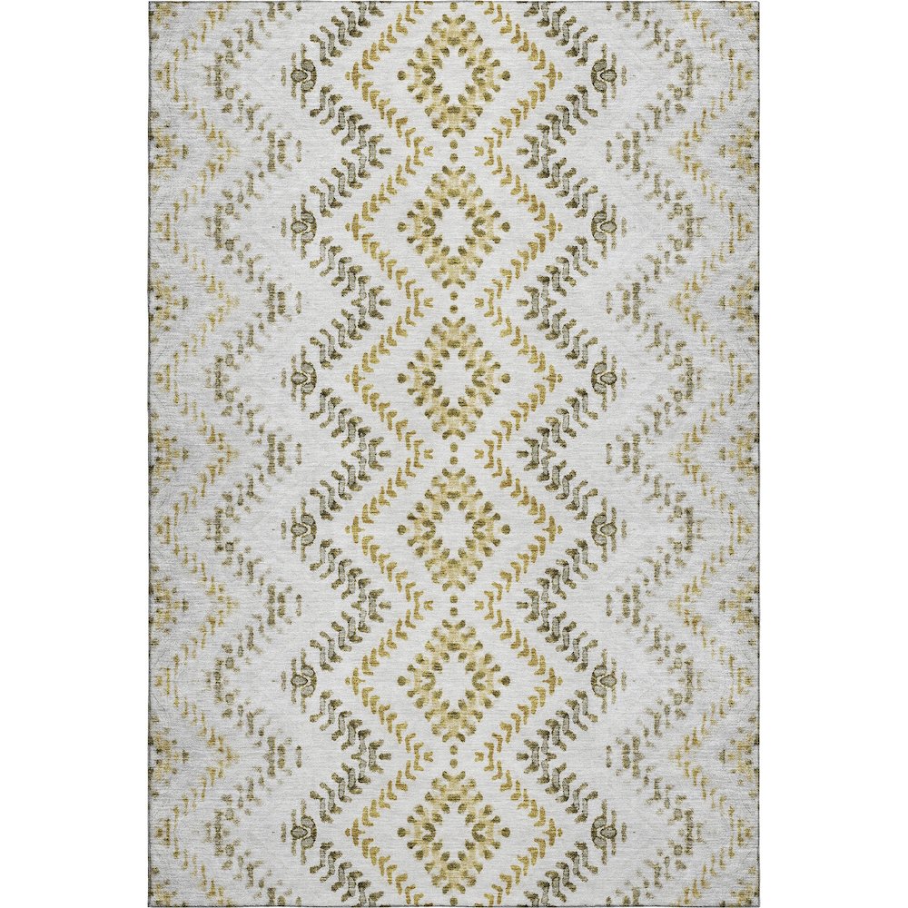 Premium Machine Washable Mayfield AMF684 Taupe 2'6" x 3'10" Rug. Picture 1