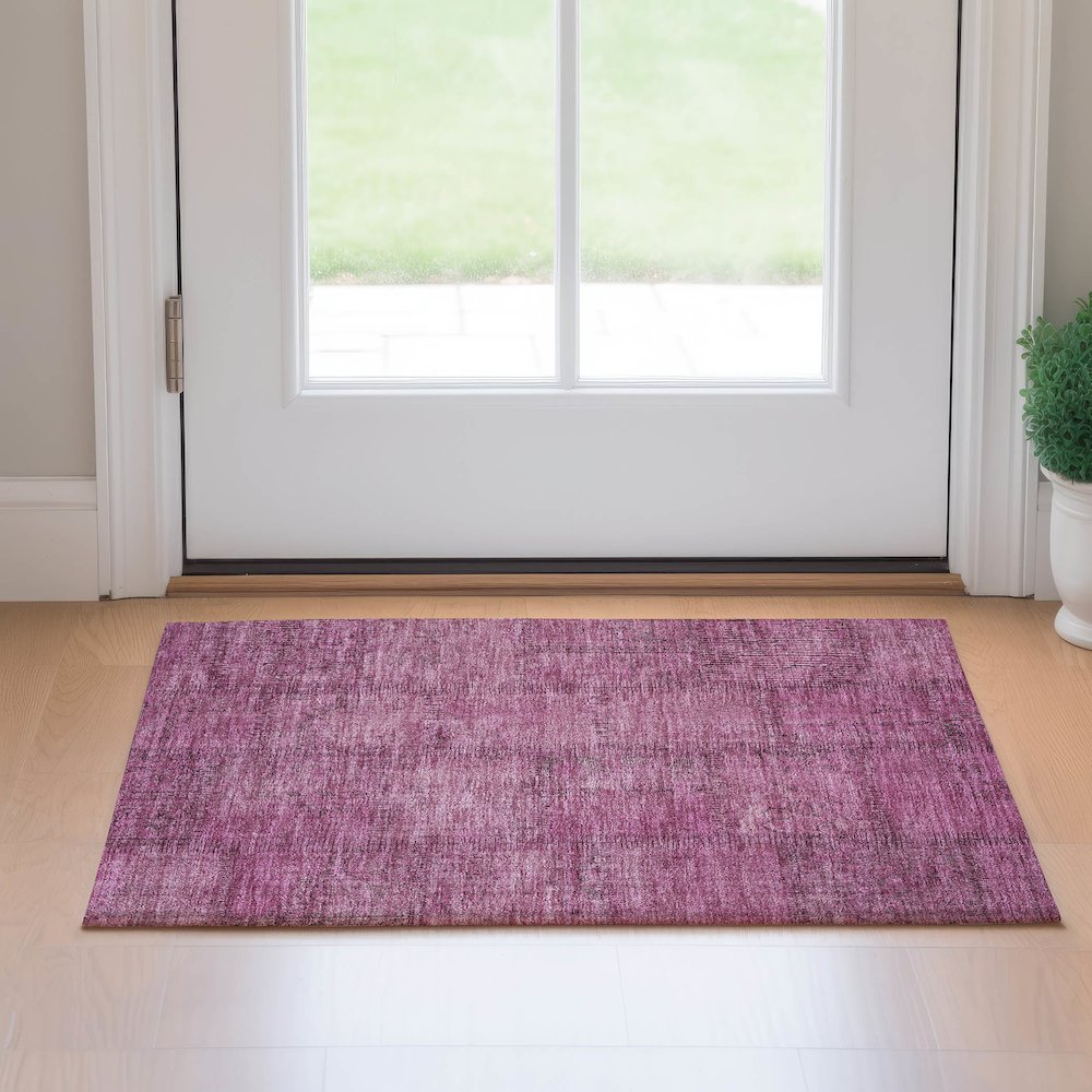 Premium Machine Washable Mayfield AMF685 Blush 1'8" x 2'6" Rug. Picture 5