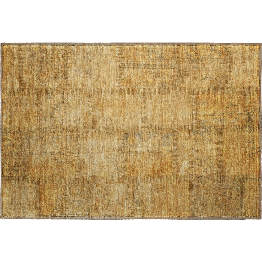Premium Machine Washable Mayfield AMF685 Copper 1'8" x 2'6" Rug. Picture 1