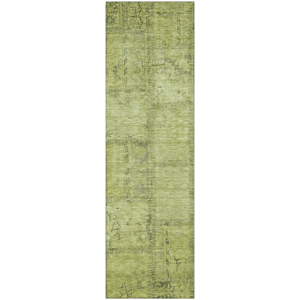 Premium Machine Washable Mayfield AMF685 Fern 2'3" x 7'6" Runner Rug. Picture 1