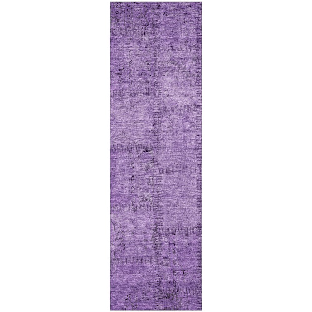 Premium Machine Washable Mayfield AMF685 Purple 2'3" x 7'6" Runner Rug. Picture 1