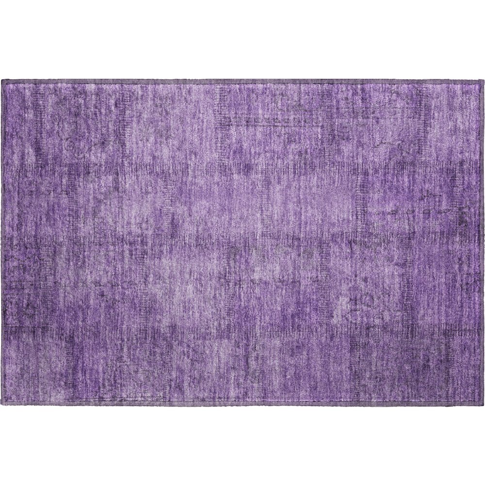 Premium Machine Washable Mayfield AMF685 Purple 1'8" x 2'6" Rug. Picture 1