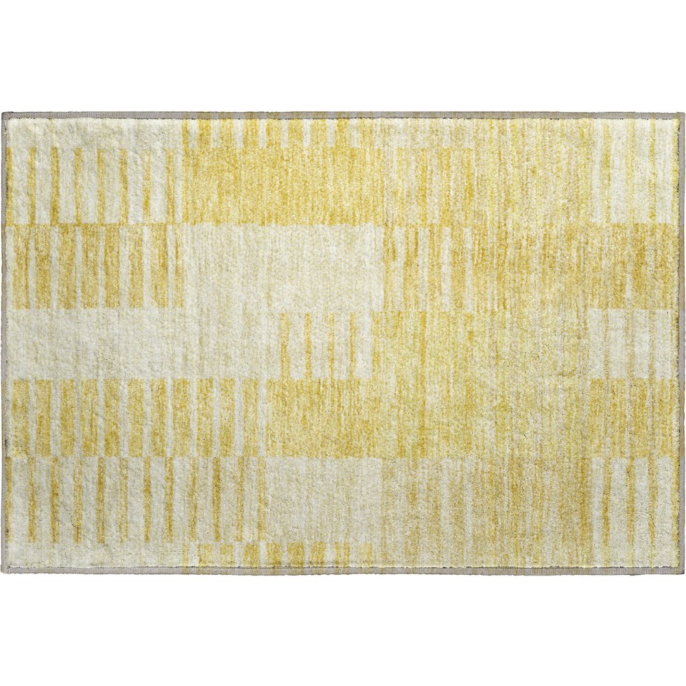Premium Machine Washable Mayfield AMF686 Honey 1'8" x 2'6" Rug. Picture 1