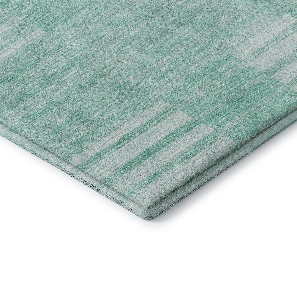 Premium Machine Washable Mayfield AMF686 Teal 1'8" x 2'6" Rug. Picture 3