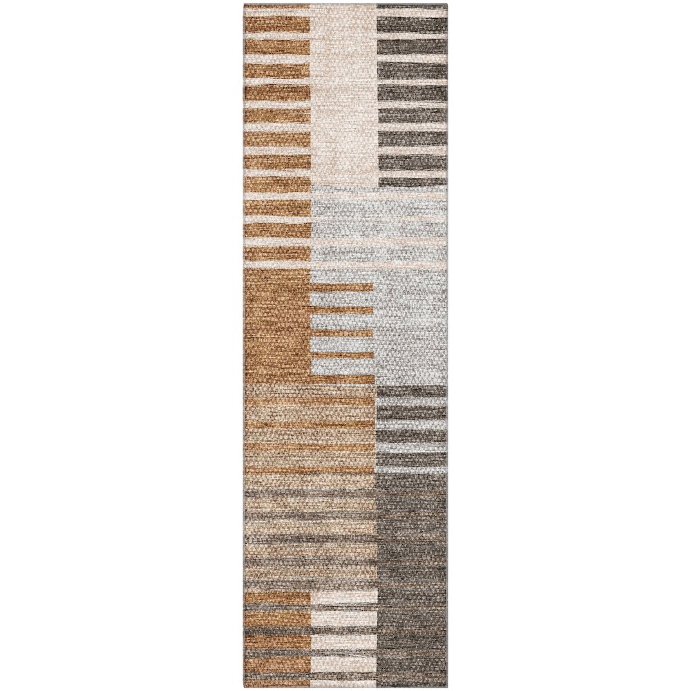 Premium Machine Washable Mayfield AMF687 Paprika 2'3" x 7'6" Runner Rug. Picture 1