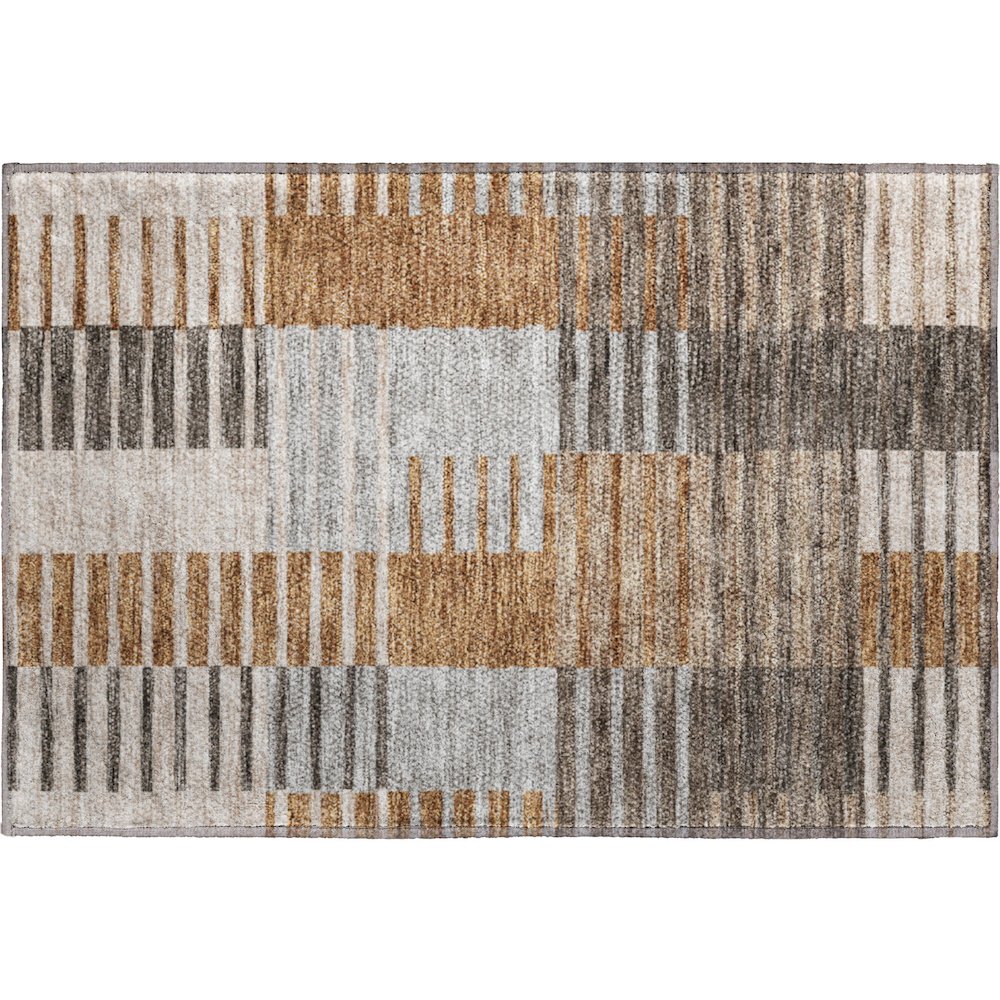 Premium Machine Washable Mayfield AMF687 Paprika 1'8" x 2'6" Rug. Picture 1