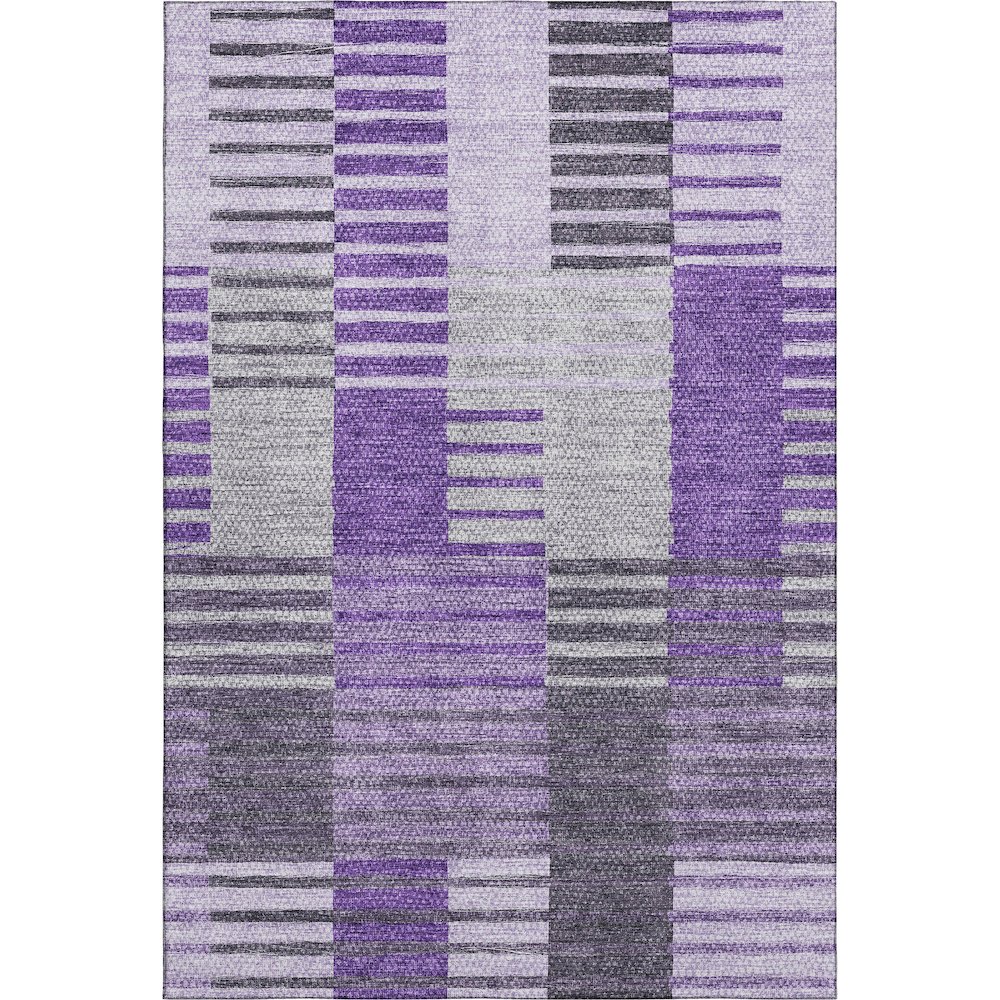 Premium Machine Washable Mayfield AMF687 Purple 2'6" x 3'10" Rug. Picture 1