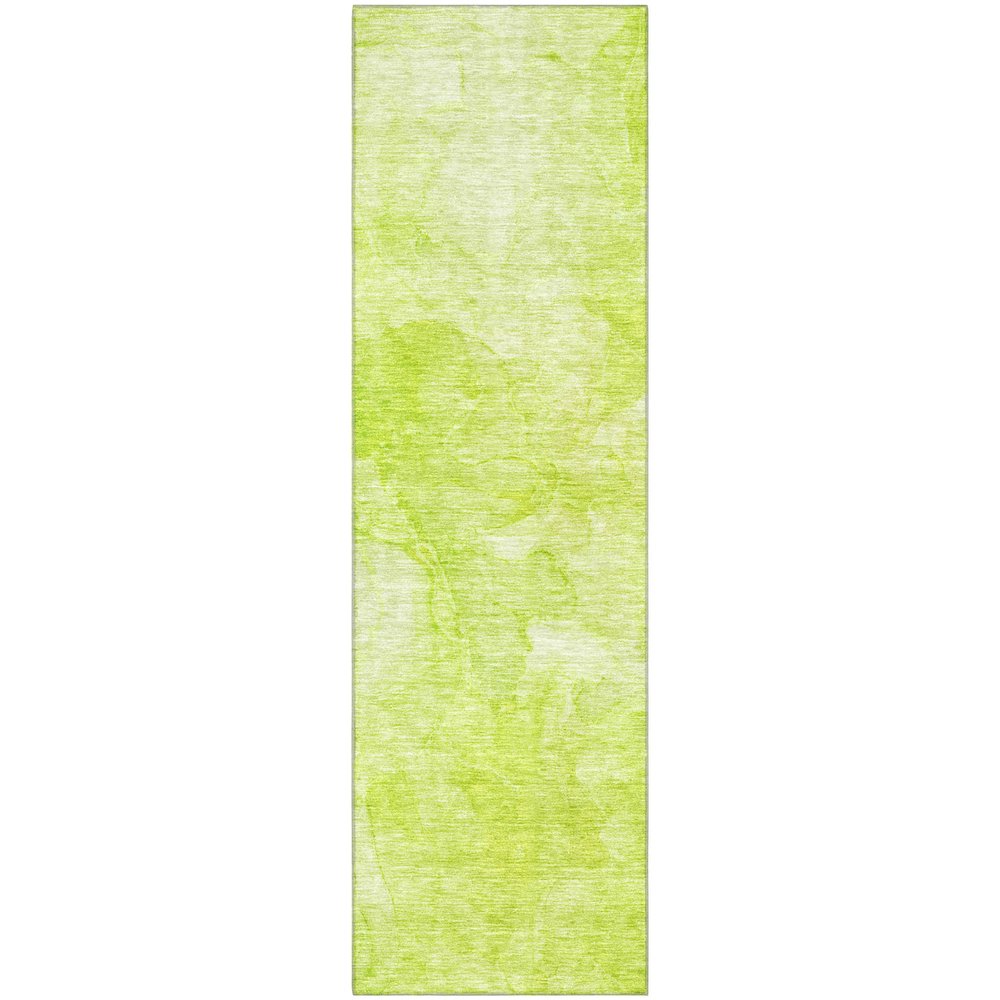 Premium Machine Washable Mayfield AMF688 Aloe 2'3" x 7'6" Runner Rug. Picture 1