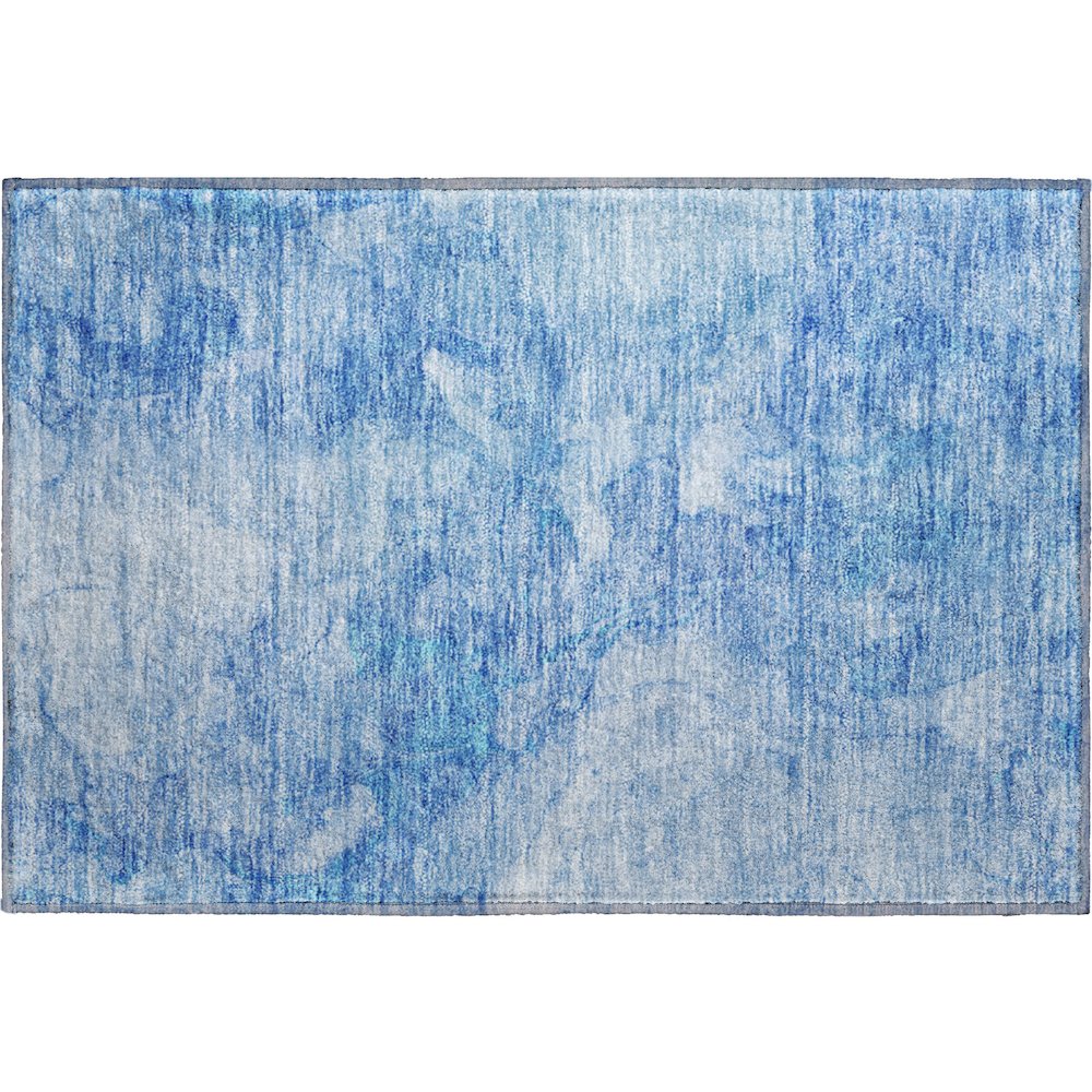 Premium Machine Washable Mayfield AMF688 Blue 1'8" x 2'6" Rug. Picture 1