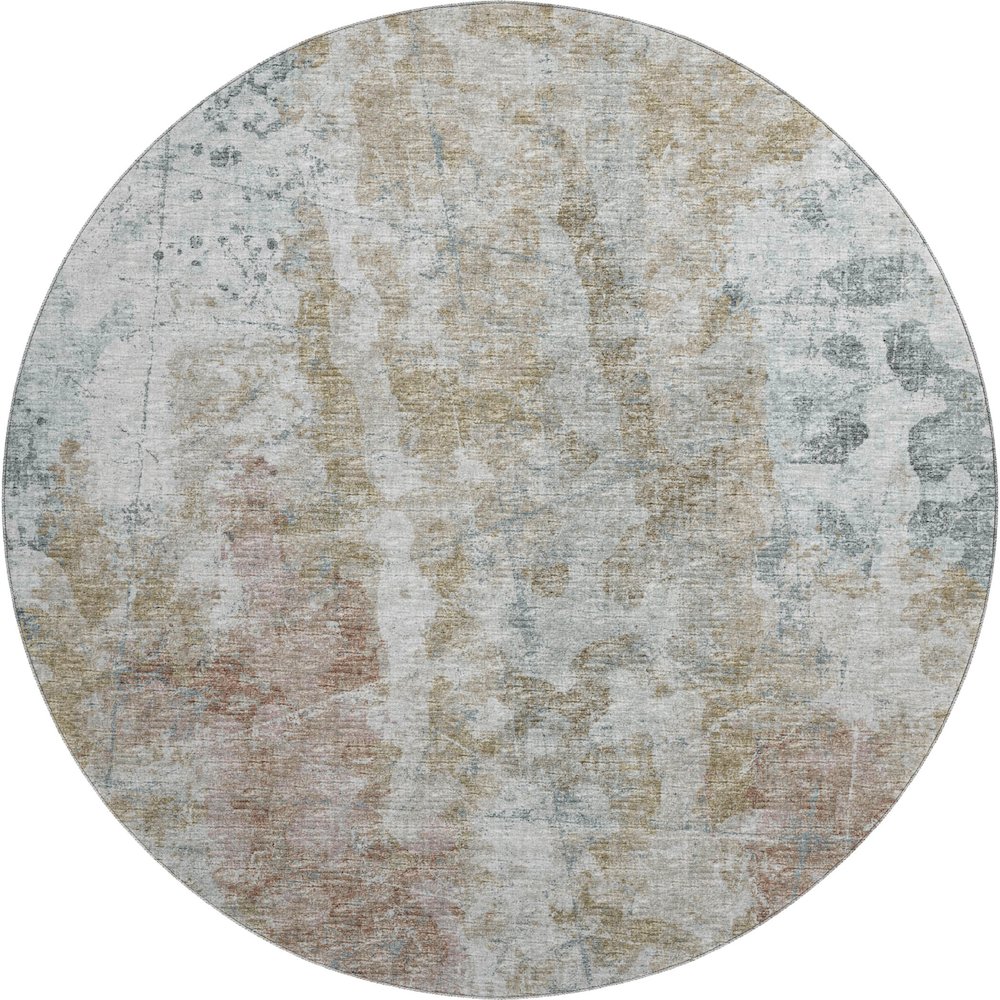 Premium Machine Washable Mayfield  Multi 8' x 8' Round Rug. Picture 1