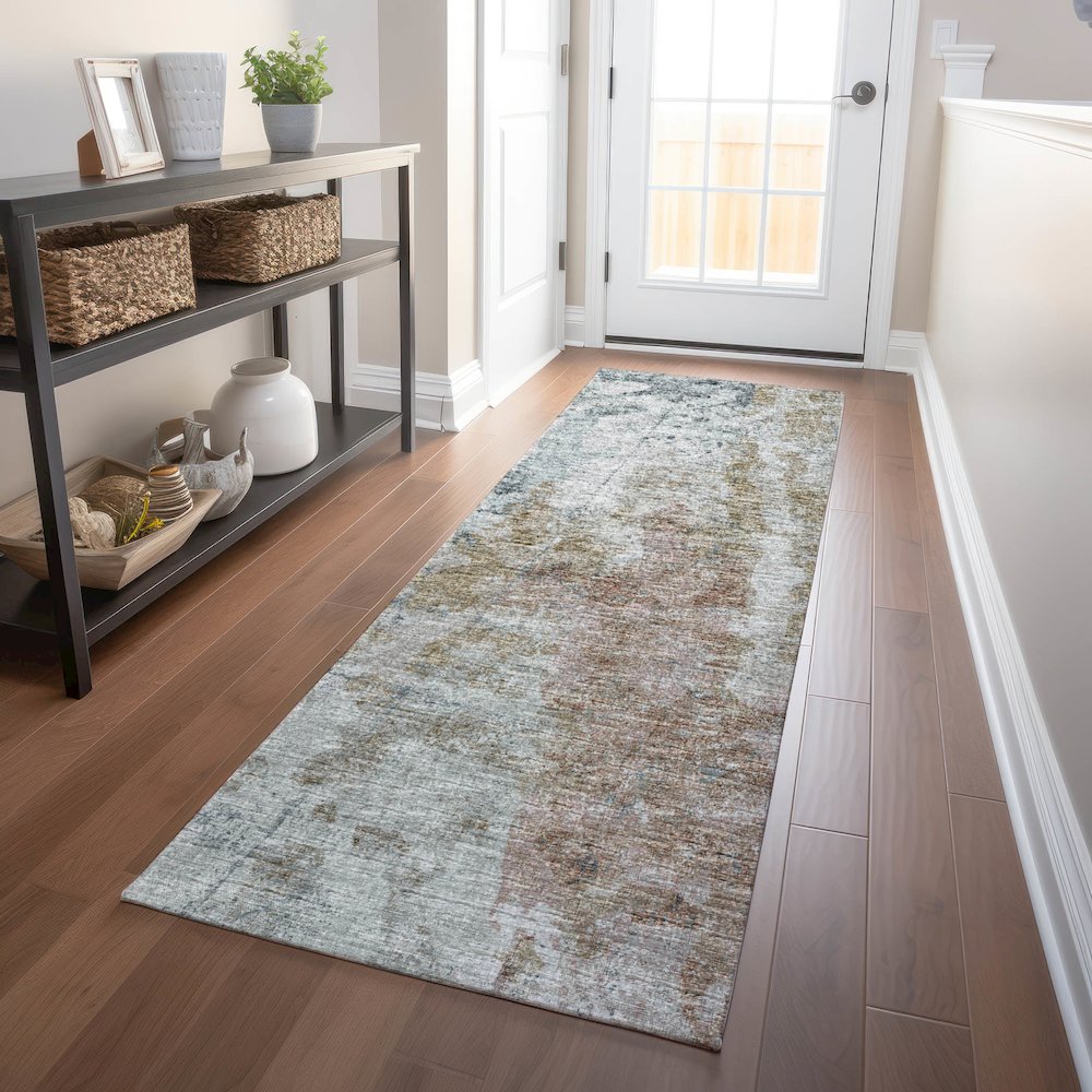 Premium Machine Washable Mayfield  Multi 2'3" x 7'6" Runner Rug. Picture 5