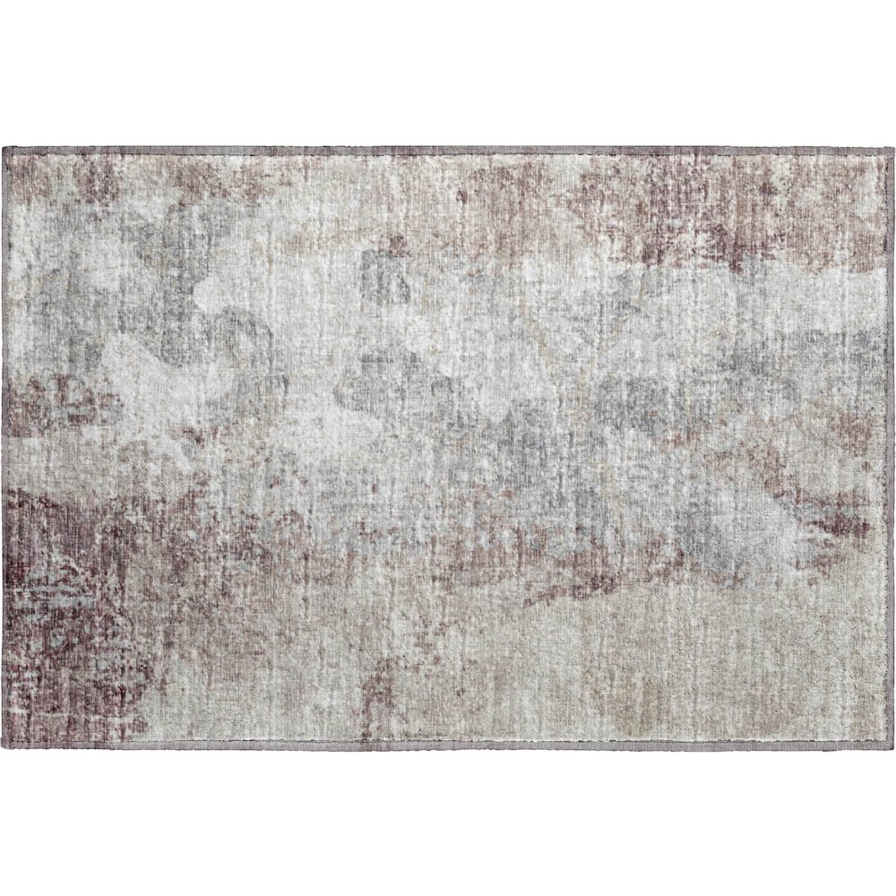 Premium Machine Washable Mayfield  Plum 1'8" x 2'6" Rug. Picture 1