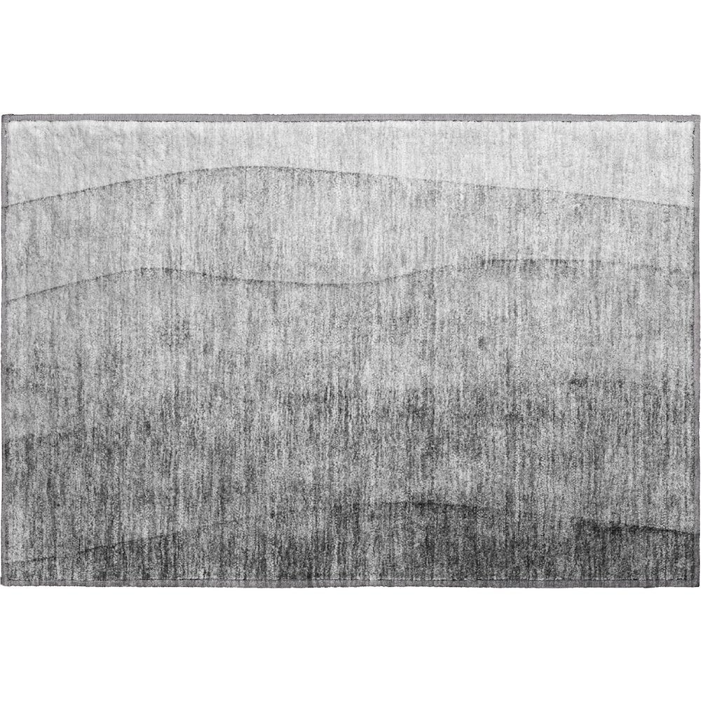 Premium Machine Washable Mayfield AMF690 Gray 1'8" x 2'6" Rug. Picture 1