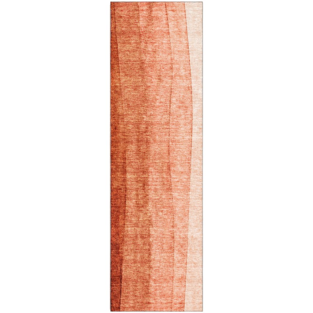 Premium Machine Washable Mayfield AMF690 Paprika 2'3" x 7'6" Runner Rug. Picture 1