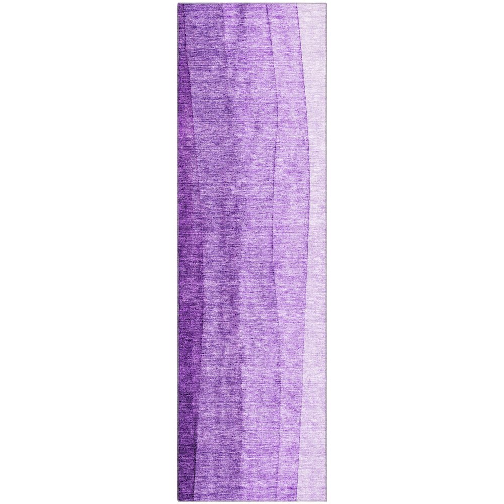Premium Machine Washable Mayfield AMF690 Purple 2'3" x 7'6" Runner Rug. Picture 1