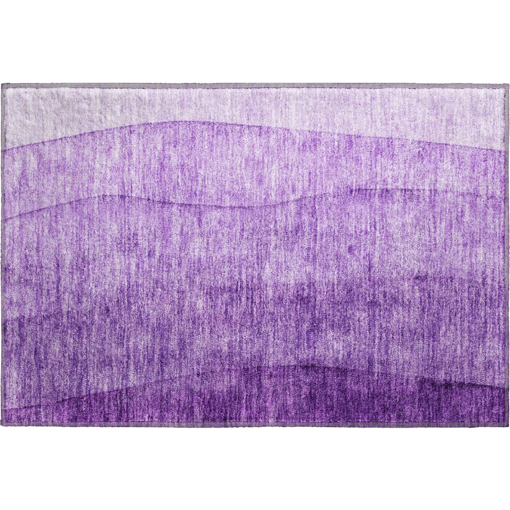 Premium Machine Washable Mayfield AMF690 Purple 1'8" x 2'6" Rug. Picture 1