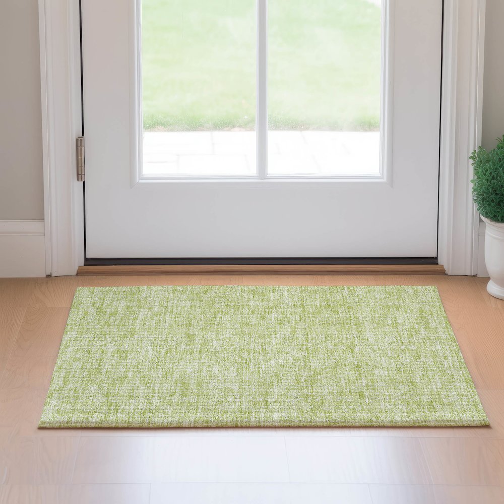 Premium Machine Washable Mayfield AMF691 Aloe 1'8" x 2'6" Rug. Picture 5