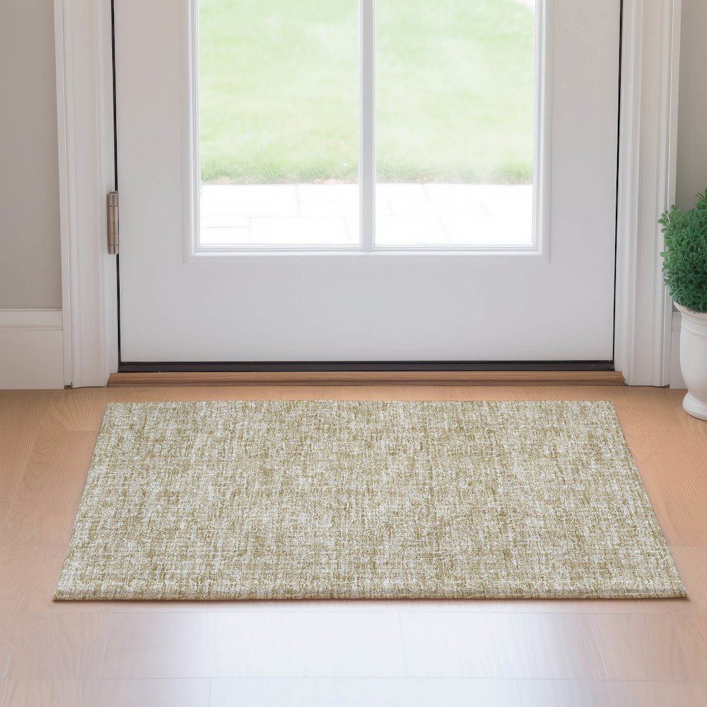 Premium Machine Washable Mayfield AMF691 Beige 1'8" x 2'6" Rug. Picture 5