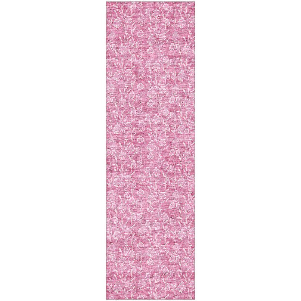 Premium Machine Washable Mayfield AMF691 Blush 2'3" x 7'6" Runner Rug. Picture 1