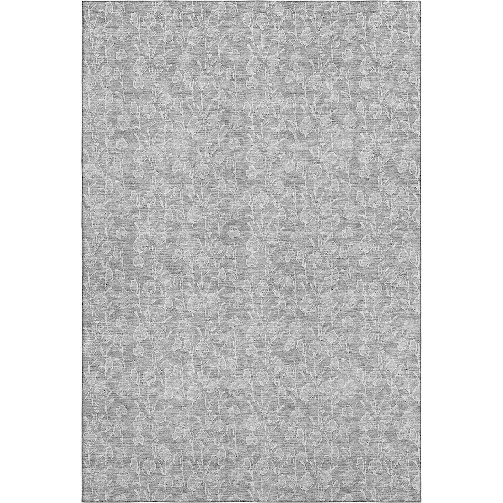 Premium Machine Washable Mayfield AMF691 Silver 2'6" x 3'10" Rug. Picture 1