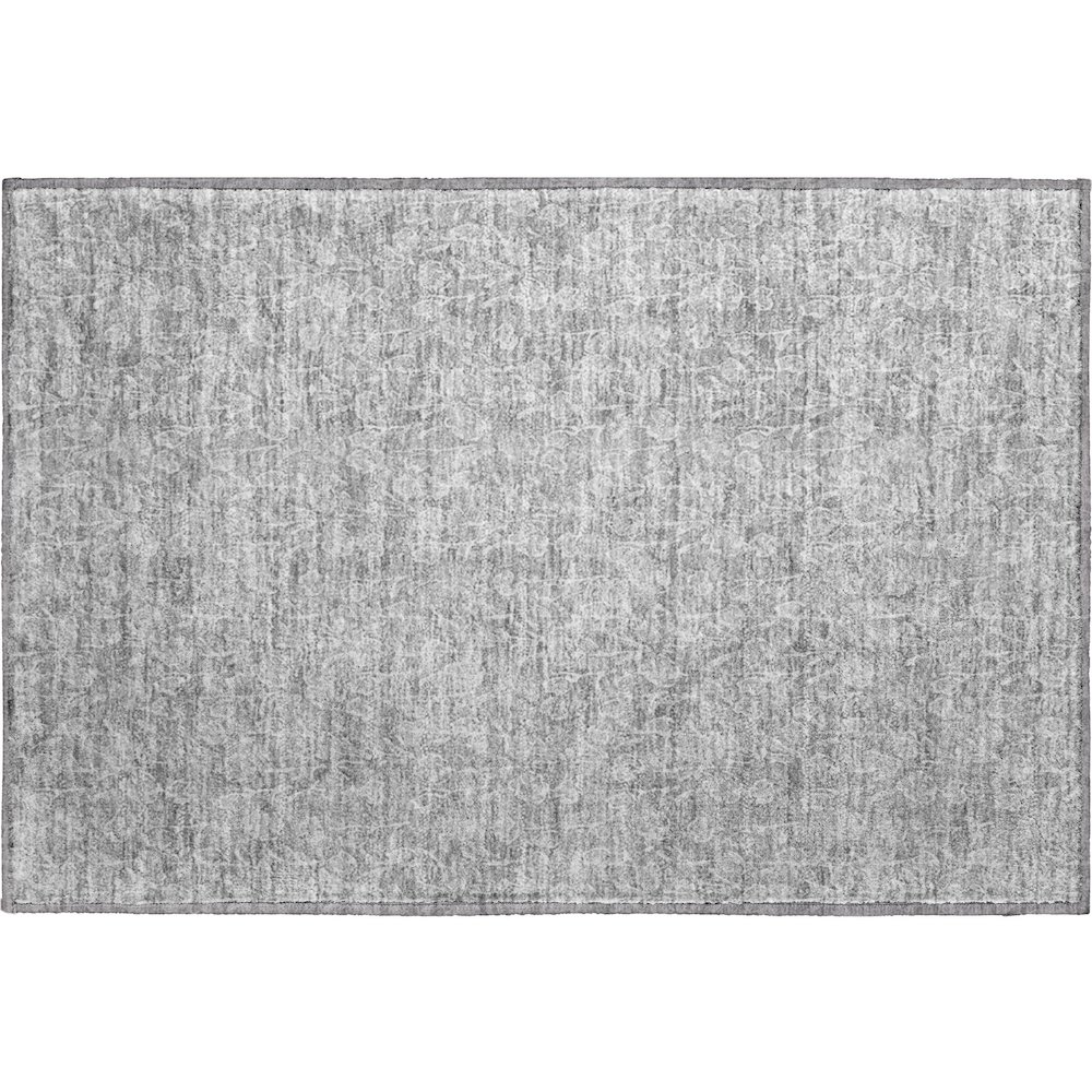 Premium Machine Washable Mayfield AMF691 Silver 1'8" x 2'6" Rug. Picture 1