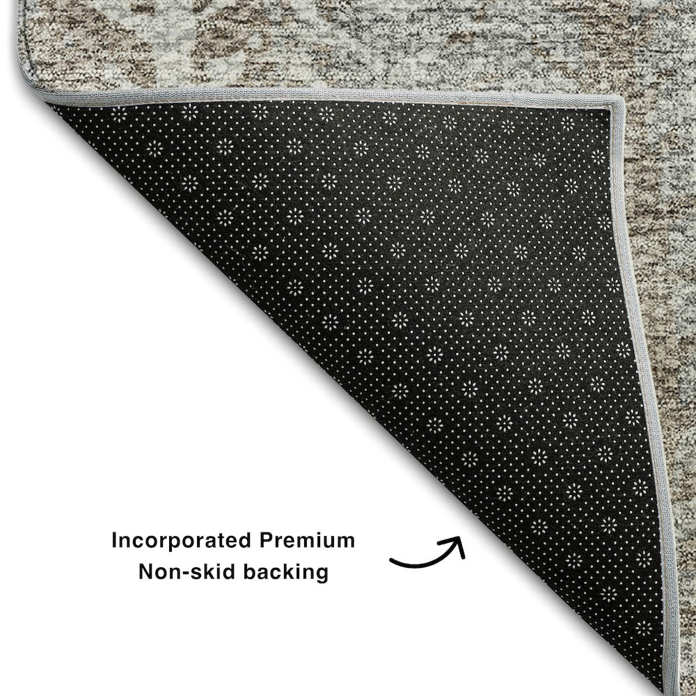Premium Machine Washable Mayfield AMF693 Khaki 1'8" x 2'6" Rug. Picture 2