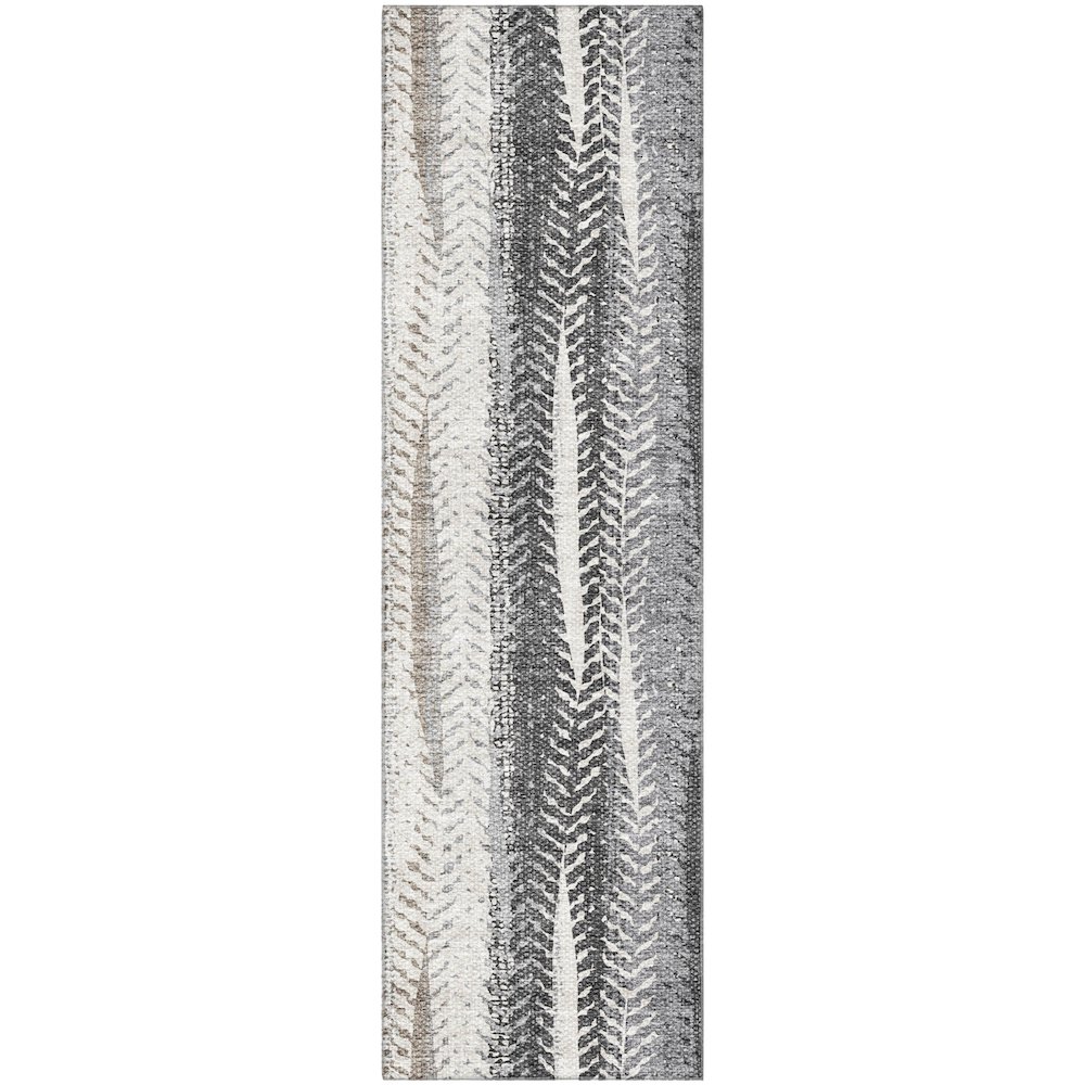 Premium Machine Washable Mayfield AMF693 Khaki 2'3" x 7'6" Runner Rug. Picture 1