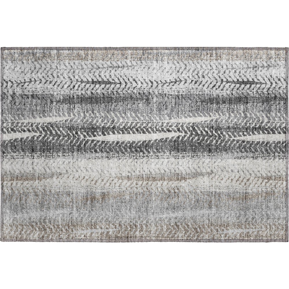 Premium Machine Washable Mayfield AMF693 Khaki 1'8" x 2'6" Rug. Picture 1