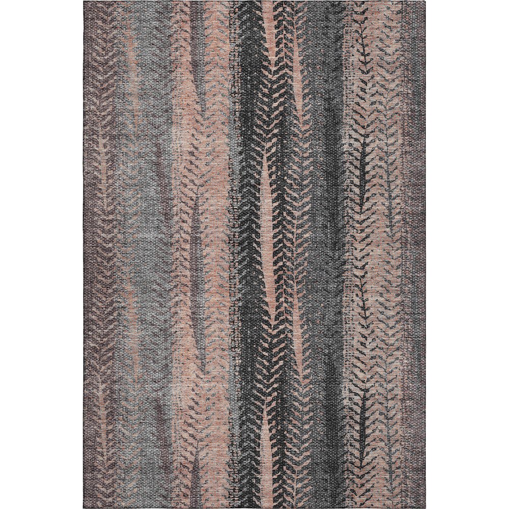Premium Machine Washable Mayfield AMF693 Terracotta 2'6" x 3'10" Rug. Picture 1