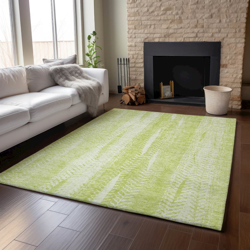 Premium Machine Washable Mayfield AMF694 Aloe 2'6" x 3'10" Rug. Picture 6
