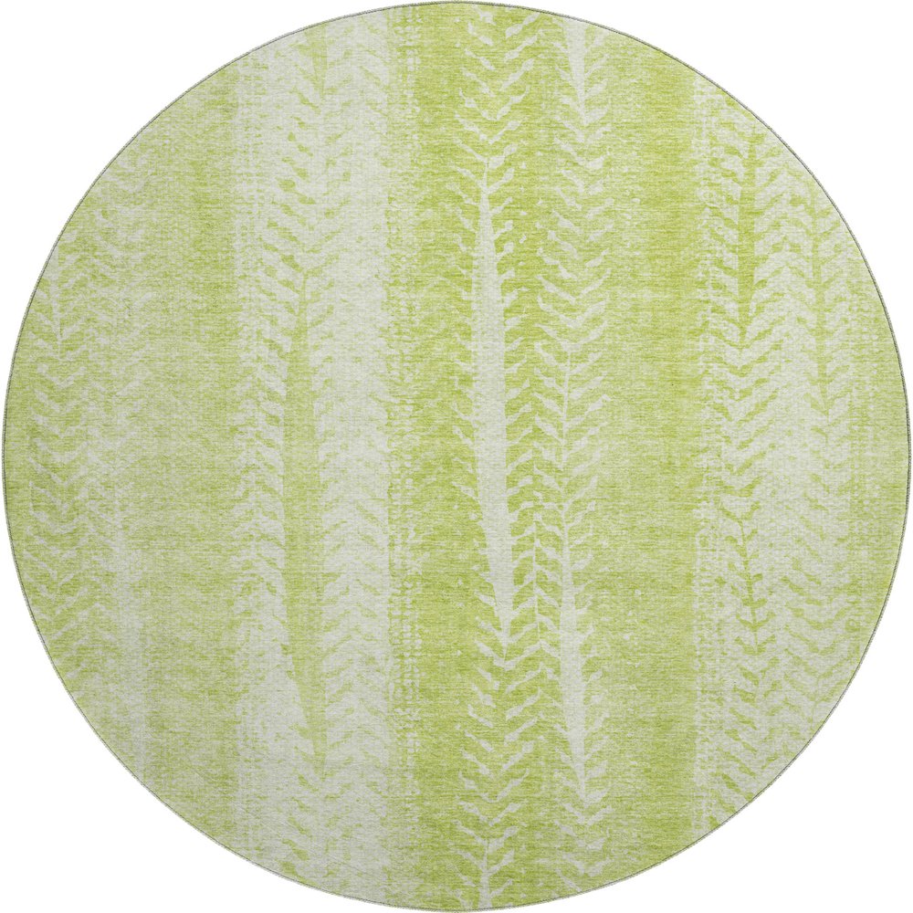 Premium Machine Washable Mayfield AMF694 Aloe 8' x 8' Round Rug. Picture 1