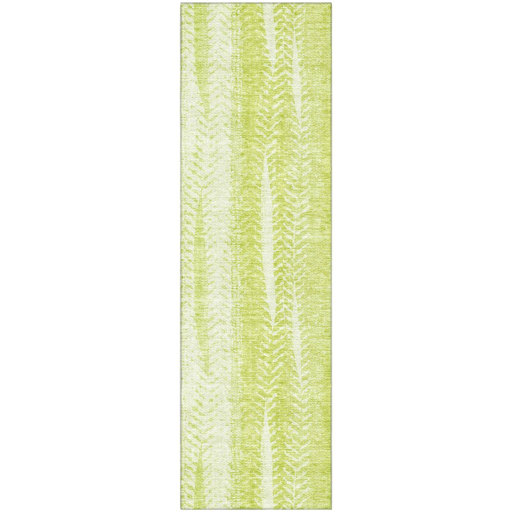 Premium Machine Washable Mayfield AMF694 Aloe 2'3" x 7'6" Runner Rug. Picture 1