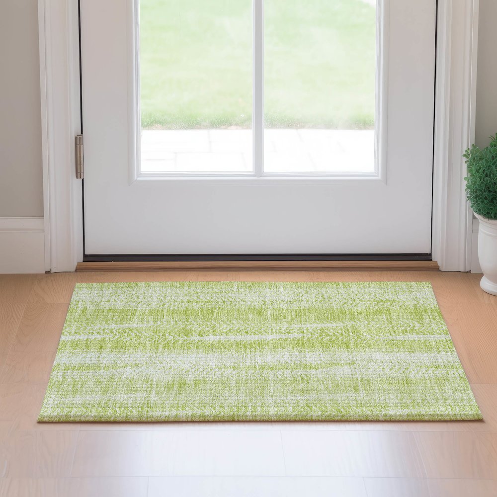 Premium Machine Washable Mayfield AMF694 Aloe 1'8" x 2'6" Rug. Picture 5