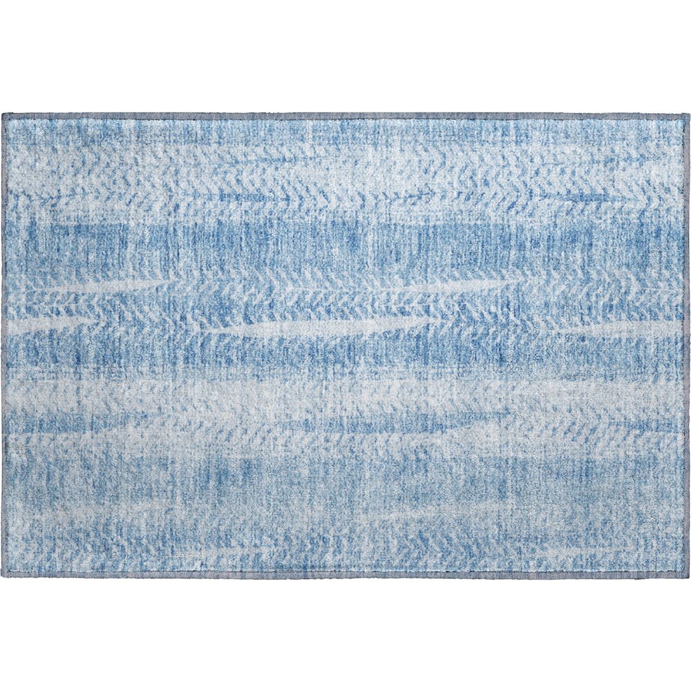 Premium Machine Washable Mayfield AMF694 Sky 1'8" x 2'6" Rug. Picture 1