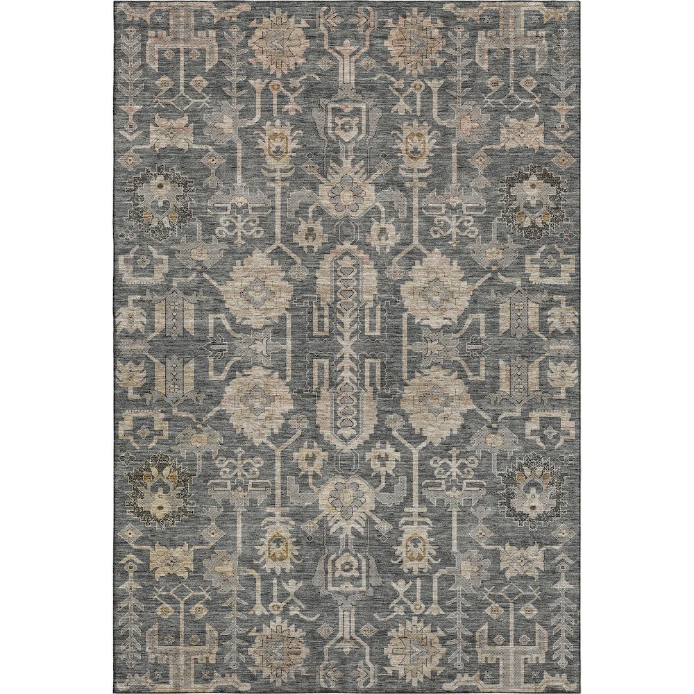 Premium Machine Washable Mayfield AMF697 Gray 2'6" x 3'10" Rug. Picture 1