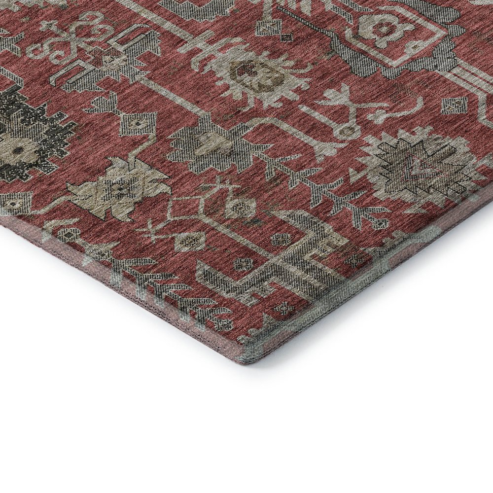 Premium Machine Washable Mayfield AMF697 Red 1'8" x 2'6" Rug. Picture 3