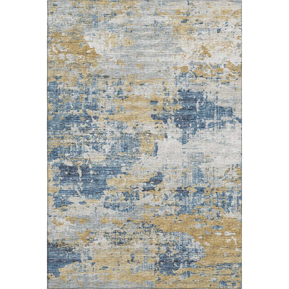 Premium Machine Washable Mayfield  Blue 2'6" x 3'10" Rug. Picture 1