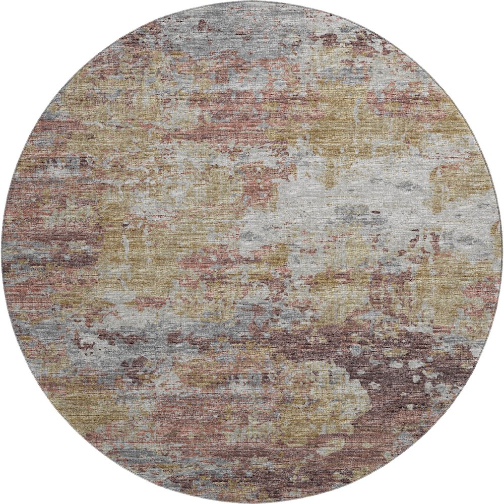 Premium Machine Washable Mayfield  Multi 8' x 8' Round Rug. Picture 1