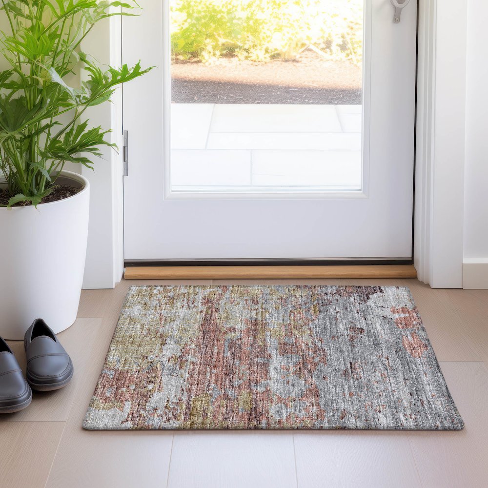 Premium Machine Washable Mayfield  Multi 1'8" x 2'6" Rug. Picture 5