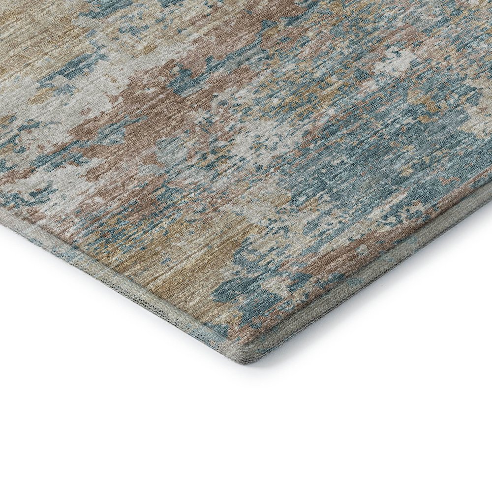 Premium Machine Washable Mayfield  Teal 1'8" x 2'6" Rug. Picture 3