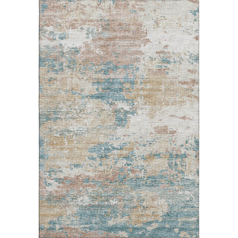 Premium Machine Washable Mayfield  Teal 2'6" x 3'10" Rug. Picture 1