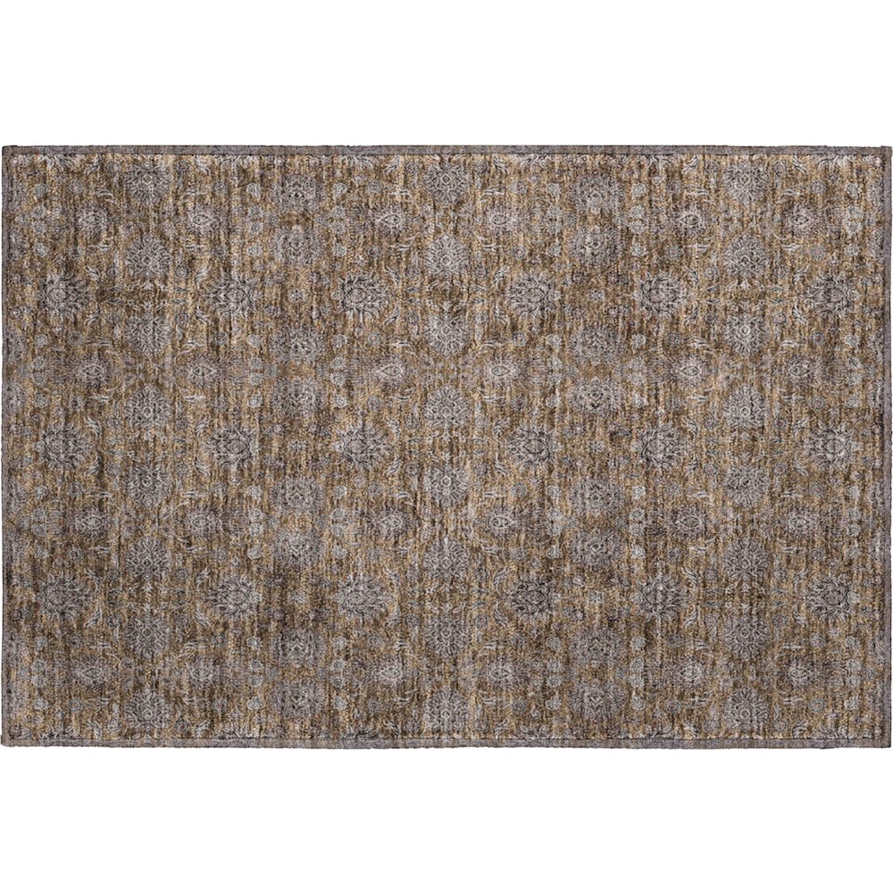 Premium Machine Washable Mayfield AMF702 Chocolate 1'8" x 2'6" Rug. Picture 1