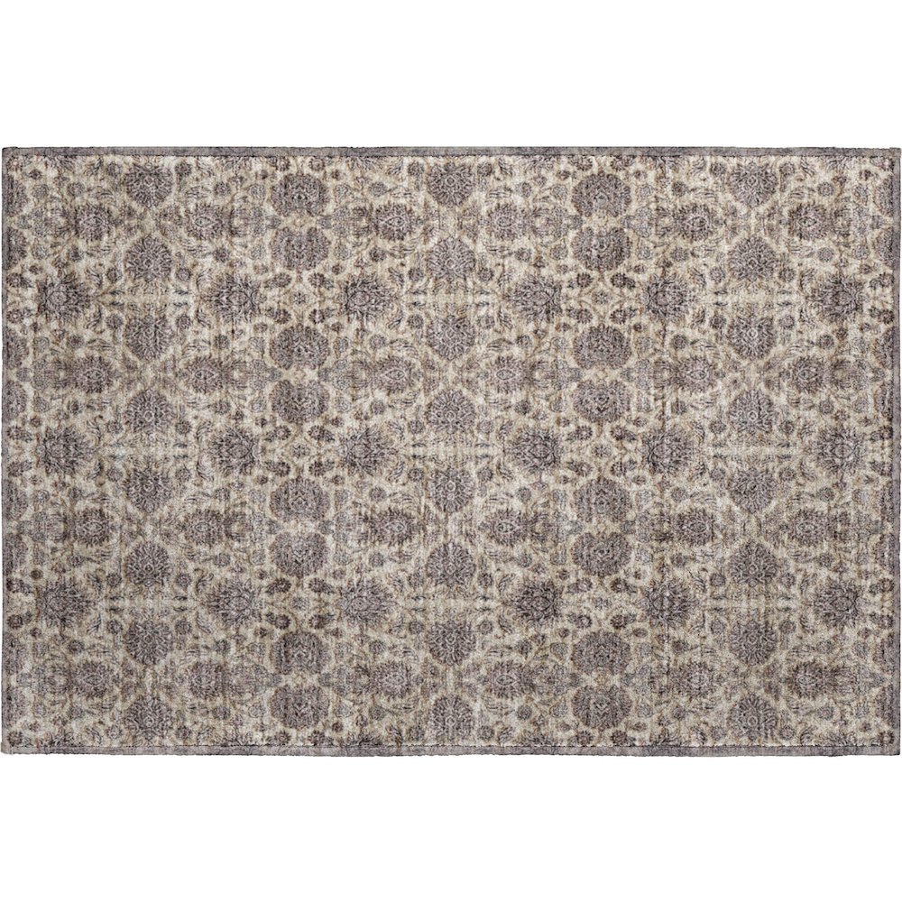 Premium Machine Washable Mayfield AMF702 Ivory 1'8" x 2'6" Rug. Picture 1