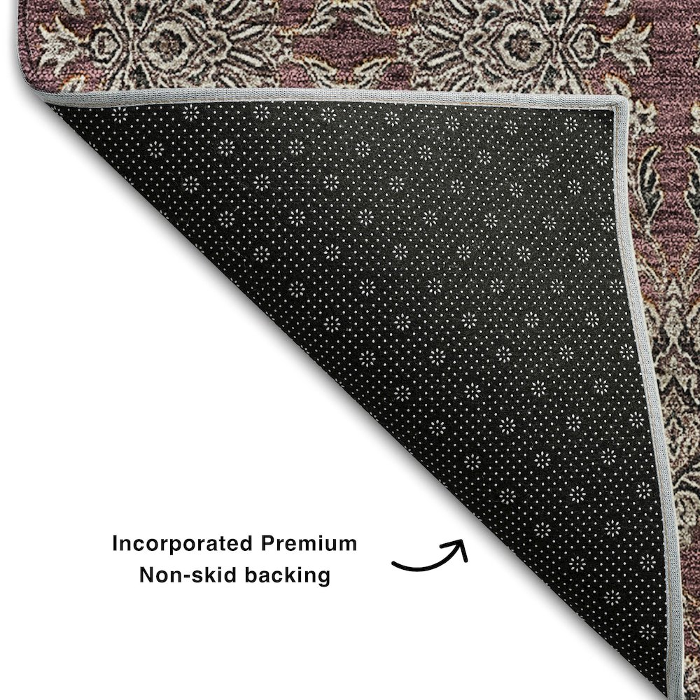 Premium Machine Washable Mayfield AMF702 Merlot 1'8" x 2'6" Rug. Picture 2